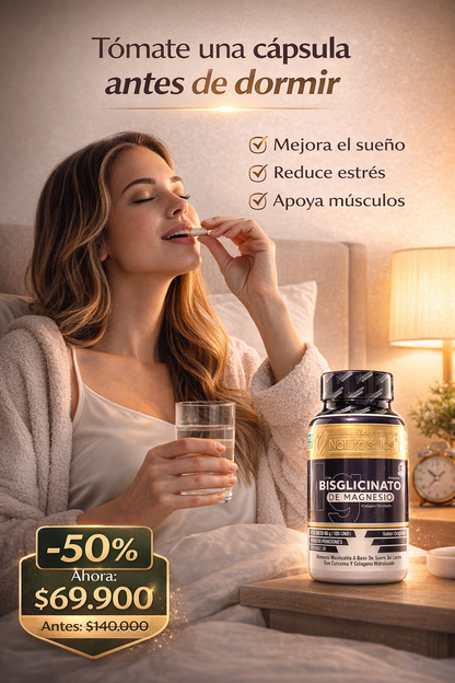Bisglicinato de Magnesio | Apoya el descanso, reduce el estrés y apoya la función muscular